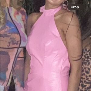 ASOS size 0 pink snake print faux leather